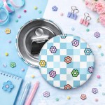 Pembuka Tutup Botol Magnet Tema Spring Flower Checkered Pattern Pembuka Tutup Botol Magnet Tema Spring Flower Checkered Pattern